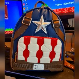 Captain America LoungeFly Mini Backpack
